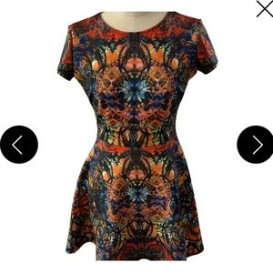 Aqua Sunrise Scuba - Kaleidoscope Cap Sleeve Dress